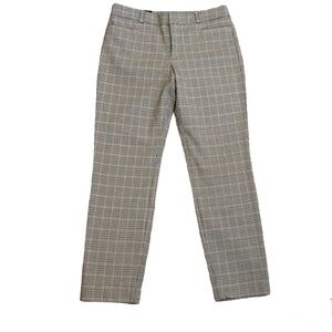 Banana Republic modern Sloan fit brown houndstooth skinny ankle pants 6 NWT